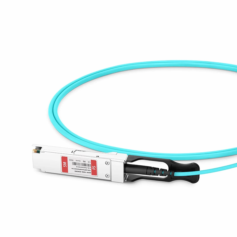 FyberOptix 5m (16ft) Cisco QSFP-4SFP25G-AOC5M Compatible 100G QSFP28 4 x 25G NRZ to 4 x 25G SFP28 NRZ Active Optical Breakout Cable