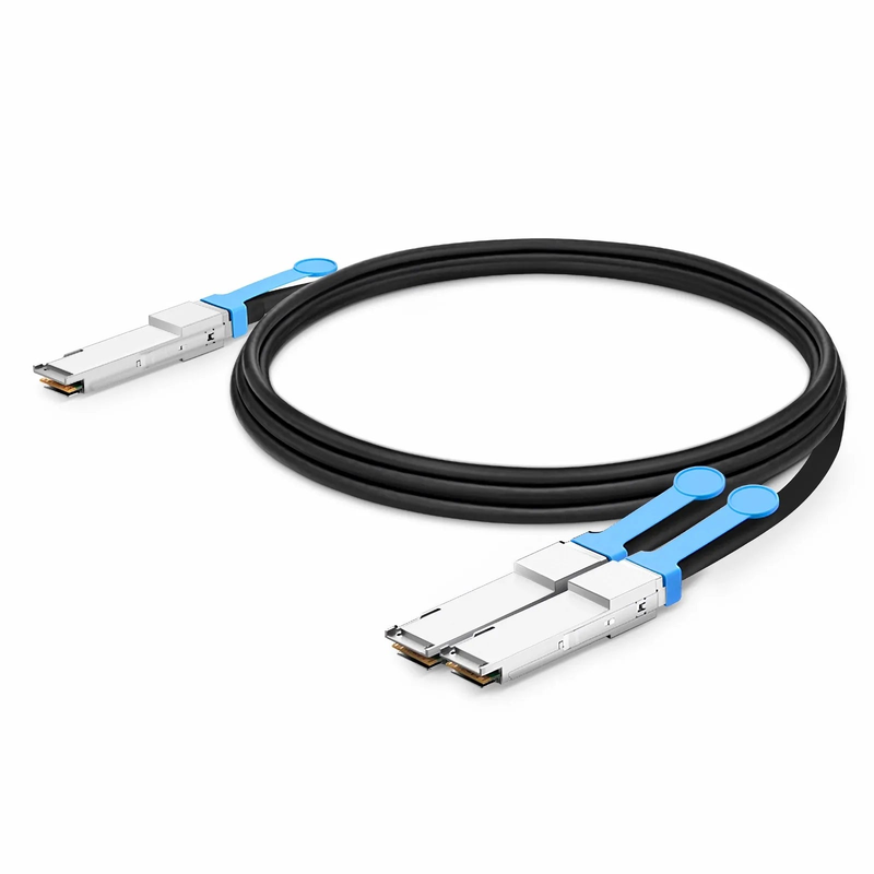 FyberOptix 7m (23ft) NVIDIA/Mellanox MCA7J50-H007R Compatible 200G QSFP56 4 x 50G PAM4 to 2 x 100G QSFP56 2 x 50G PAM4 Ethernet Active Direct Attach Copper Breakout Cable