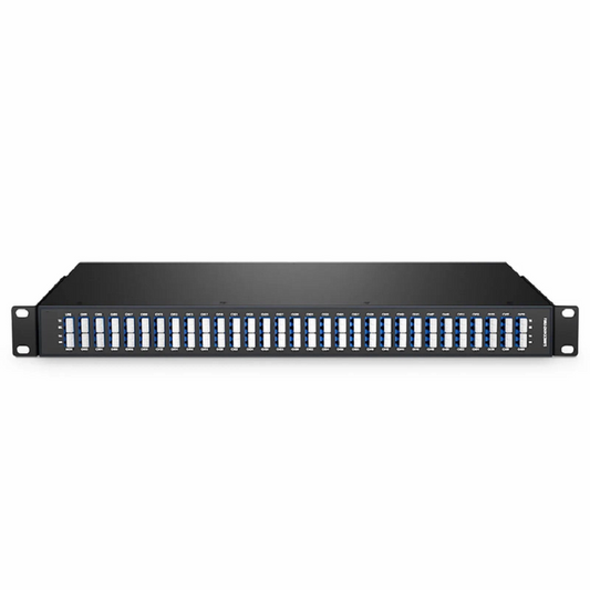 FyberOptix 64 Channels DWDM Mux Demux, Super C-band 75GHz 191.3625-196.0875THz, with Monitor Port, 5.8dB Typical IL, LC/UPC, Dual Fiber, FMU 1U Rack Mount
