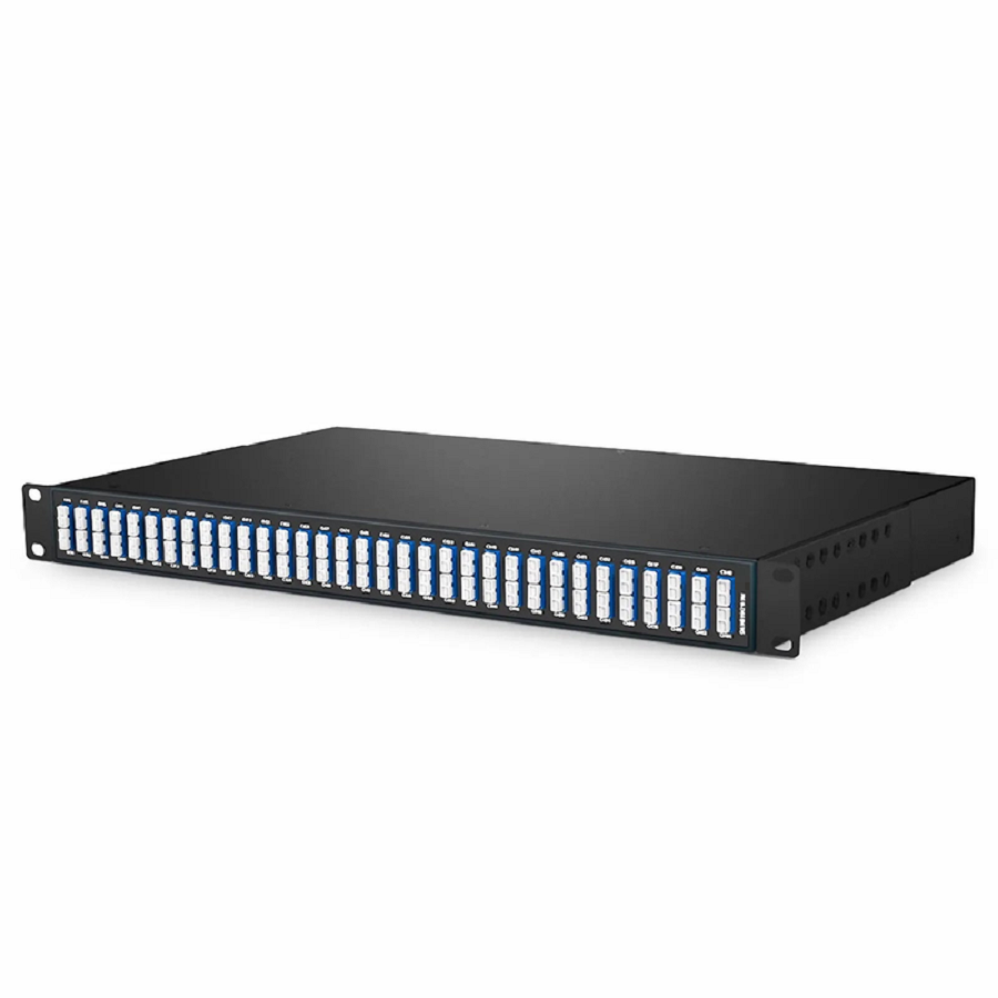 FyberOptix 64 Channels DWDM Mux Demux, Super C-band 75GHz 191.3625-196.0875THz, with Monitor Port, 5.8dB Typical IL, LC/UPC, Dual Fiber, FMU 1U Rack Mount