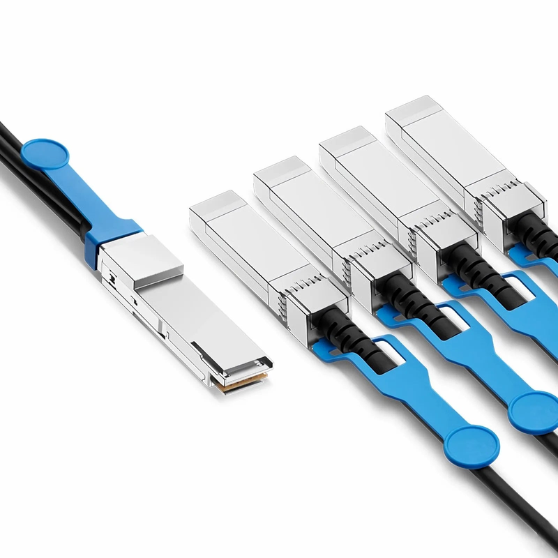 FyberOptix 1m (3ft) Dell Compatible 100G QSFP28 4 x 25G NRZ to 4 x 25G SFP28 NRZ Active Direct Attach Copper Breakout Cable