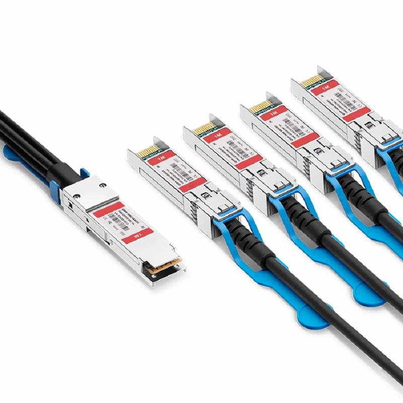 FyberOptix 1m (3ft) 100G QSFP28 4 x 25G NRZ to 4 x 25G SFP28 NRZ Active Direct Attach Copper Breakout Cable for FS Switches