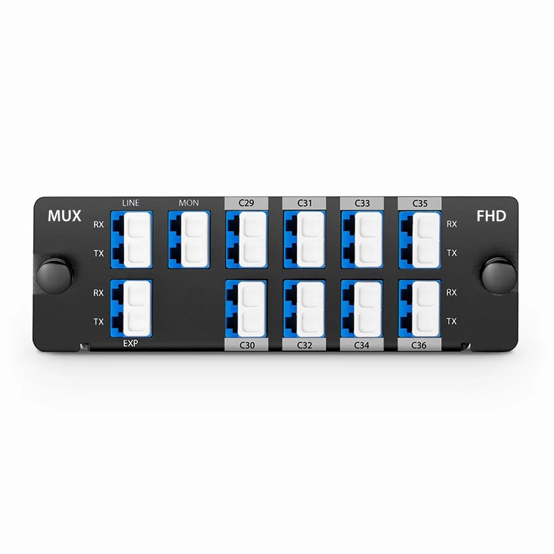 FyberOptix 8 Channels DWDM Mux Demux, 100GHz C29-C36, with Monitor and Expansion Port, 2.4dB Typical IL, LC/UPC, Dual Fiber, High Density, FHDÃ¢â€žÂ¢ Plug-in Module