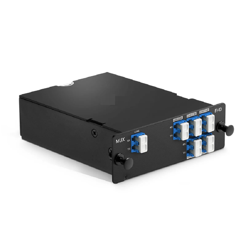 FyberOptix 8 Channels DWDM Mux or Demux, 100GHz C21-C28, with Monitor and Expansion Port, 2.75dB Typical IL, LC/UPC, Single Fiber, High Density, FHDÃ¢â€žÂ¢ Plug-in Module