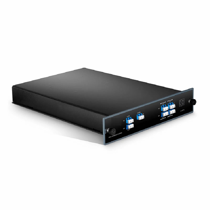 FyberOptix 4 Channels DWDM Mux Demux, 100GHz C20-C23, with Monitor and Expansion Port, 1.6dB Typical IL, LC/UPC, Dual Fiber, FMU Plug-in Module