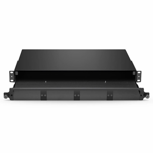 FyberOptix FHDÃ¢â€žÂ¢ High Density 1U Rack Mount Enclosure Unloaded, Sliding and Tilt-down Drawer, Holds up to 4 x FHDÃ¢â€žÂ¢ Cassettes, Panels, or Splice Trays, 144 Fibers (LC)