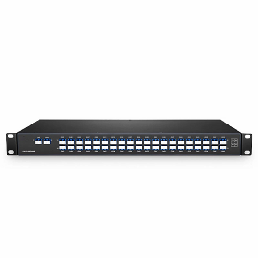FyberOptix 40 Channels Even DWDM Mux Demux, Super C-band 150GHz 190.7125-196.5625THz, with Monitor Port, 5.5dB Typical IL, LC/UPC, Dual Fiber, FMU 1U Rack Mount