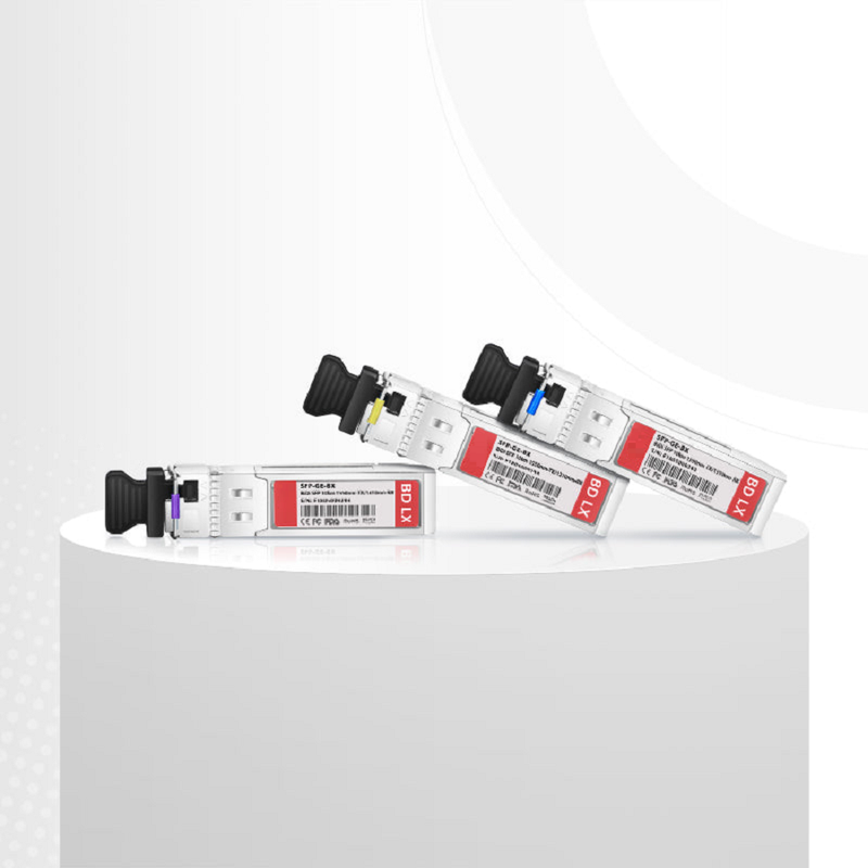 FyberOptix HPE J9143B-20 Compatible 1000BASE-BX-U SFP BiDi 1310nm-TX/1490nm-RX 20km DOM Simplex LC/UPC SMF Optical Transceiver Module