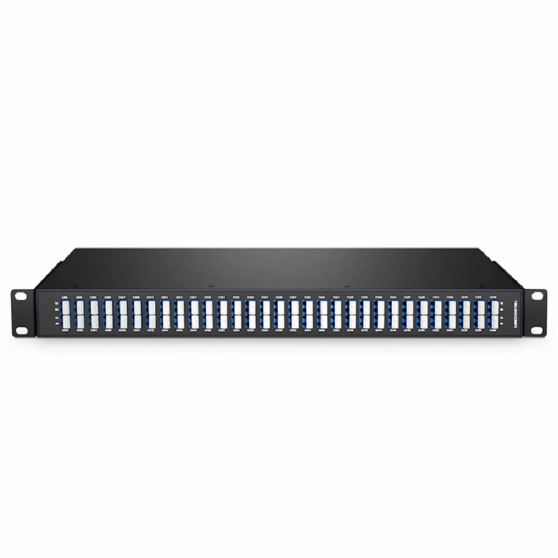 FyberOptix 60 Channels Odd DWDM Mux Demux, Super C-band 100GHz 190.75-196.65THz, with Monitor Port, 6.0dB Typical IL, LC/UPC, Dual Fiber, FMU 1U Rack Mount