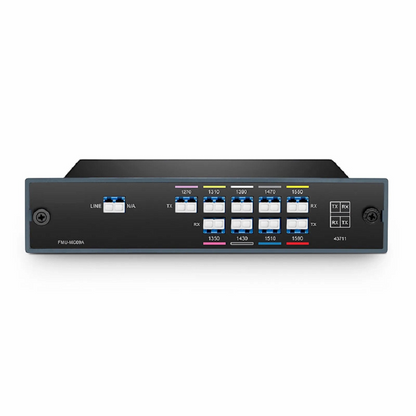 FyberOptix 9 Channels CWDM Mux Demux, 1270-1590nm, 2.4dB Typical IL, LC/UPC, Single Fiber, Side-A, FMU Plug-in Module