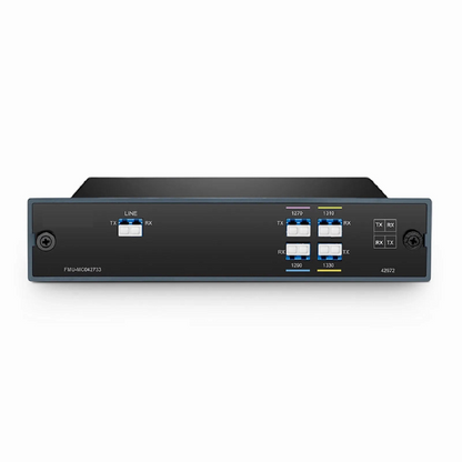FyberOptix 4 Channels CWDM Mux Demux, 1270-1330nm, 1.0dB Typical IL, LC/UPC, Dual Fiber, FMU Plug-in Module