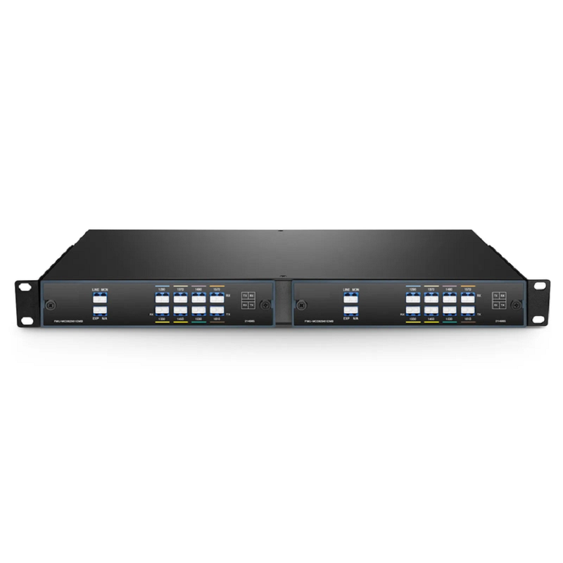 FyberOptix 8 Channels CWDM Mux Demux, 1290-1610nm, with Monitor and Expansion Port, 4.5dB Typical IL, LC/UPC, Single Fiber, Side B, FMU Plug-in Module