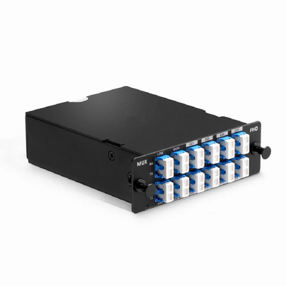 FyberOptix 8 Channels DWDM Mux Demux, 100GHz C21-C28, with Monitor, Expansion and 1310nm Port, 2.4dB Typical IL, LC/UPC, Dual Fiber, High Density, FHDA Plug-in Module