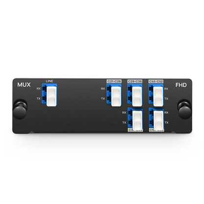 FyberOptix 1 x 5 Band DWDM Mux Demux, 100GHz C21-C60, 2.2dB Typical IL, LC/UPC, Dual Fiber, High Density, FHDA Plug-in Module