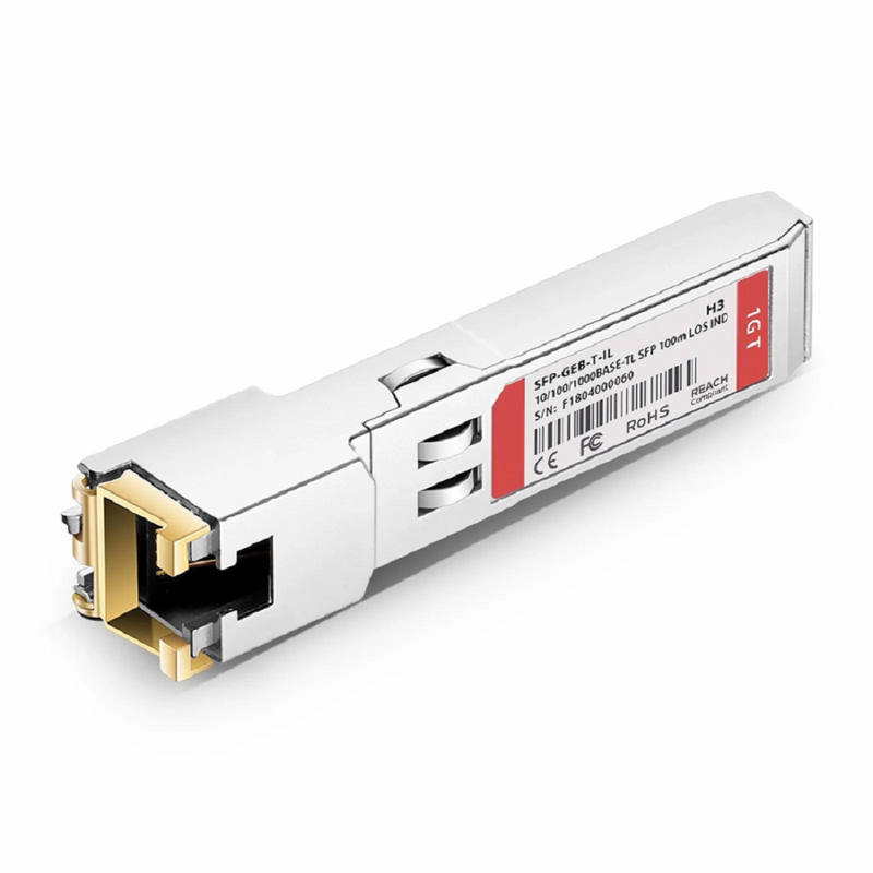 FyberOptix HW OEGD01N01 Compatible 1000BASE-T SFP Copper 100m RJ-45 Transceiver Module (Industrial)