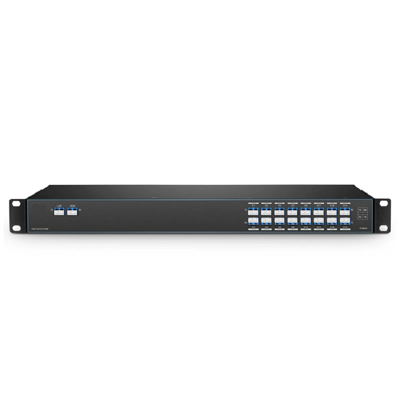 FyberOptix 16 Channels DWDM Mux Demux, 100GHz C37-C52, with Monitor, Expansion and 1310nm Port, 4.6dB IL, LC/UPC, Dual Fiber, FMU 1U Rack Mount