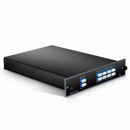 FyberOptix 16 Channels CWDM Mux or Demux, 1310-1610nm, with Monitor and Expansion Port, 4.5dB Typical IL, LC/UPC, Single Fiber, FMU Plug-in Module