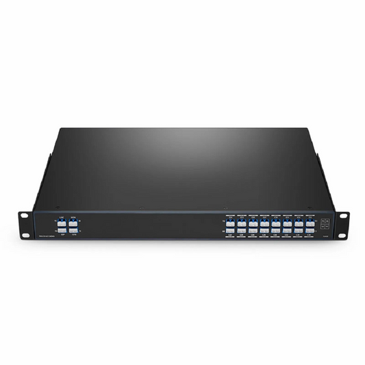 FyberOptix 16 Channels DWDM Mux Demux, 100GHz C21-C36, with Monitor, Expansion and 1310nm Port, 4.4dB Typical IL, LC/UPC, Dual Fiber, FMU 1U Rack Mount