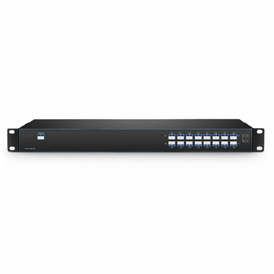 FyberOptix 16 Channels DWDM Mux Demux, 100GHz C37-C52, with Monitor, Expansion and 1310nm Port, 4.6dB IL, LC/UPC, Dual Fiber, FMU 1U Rack Mount