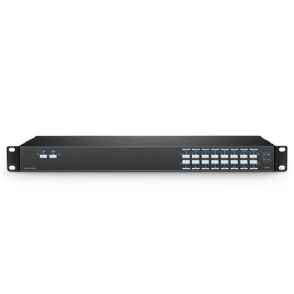 FyberOptix 16 Channels DWDM Mux Demux, 100GHz C37-C52, with Monitor, Expansion and 1310nm Port, 4.6dB IL, LC/UPC, Dual Fiber, FMU 1U Rack Mount
