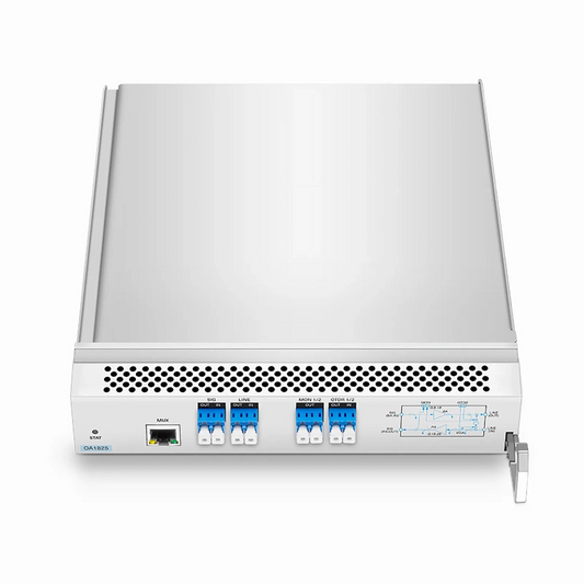 FyberOptix D7000 OA1825, DWDM EDFA Bidirectional Amplifier with PA 15-25dB and BA 8-18dB Gain, 21.5dBm Output for D7000 Series Managed Chassis, with Built in OSC, VOA