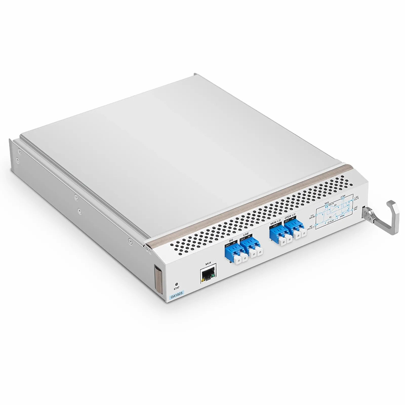 FyberOptix D7000 OA1825, DWDM EDFA Bidirectional Amplifier with PA 15-25dB and BA 8-18dB Gain, 21.5dBm Output for D7000 Series Managed Chassis, with Built in OSC, VOA