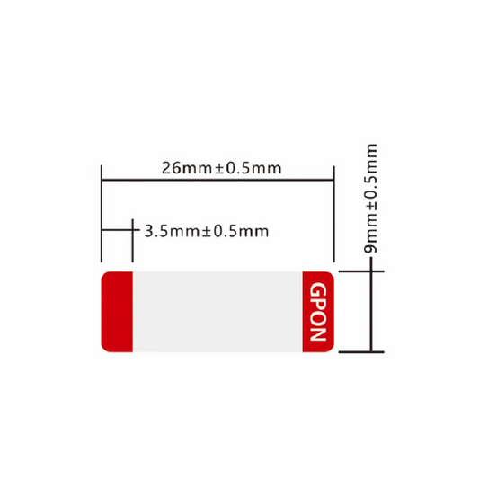 FyberOptix Design Label for GPON ONU Stick SFP Transceiver, 1 Roll