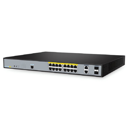FyberOptix S3250-24TF-U, 24-Port Gigabit Ethernet L2 PoE++ Switch24 x PoE+ Ports @370Wwith 2 x 1Gb Combo Uplinks