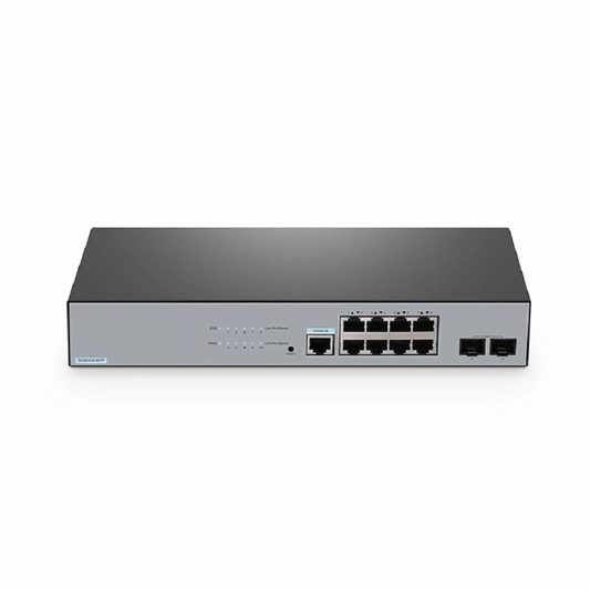 FyberOptix S2805S-8TF, 8-Port Gigabit Ethernet L2 Smart Managed Switch, 8 x Gigabit RJ45, with 2 x 1Gb SFP Uplinks, Fanless
