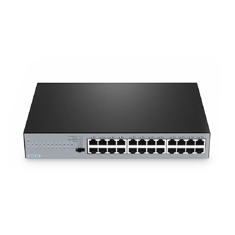 FyberOptix S2805S-24TF-P, 24-Port Gigabit Ethernet L2 Smart Managed PoE+ Switch, 24 x PoE+ Ports @370W, with 4 x 1Gb SFP Uplinks, Realtek Chip