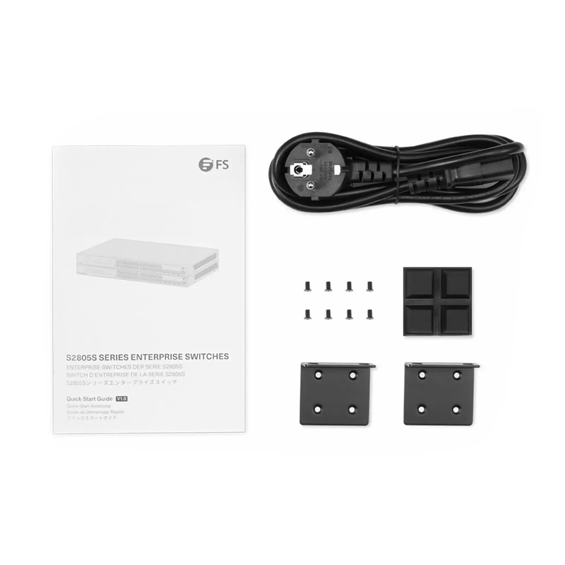 FyberOptix S2805S-24TF-P, 24-Port Gigabit Ethernet L2 Smart Managed PoE+ Switch, 24 x PoE+ Ports @370W, with 4 x 1Gb SFP Uplinks, Realtek Chip
