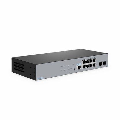 FyberOptix S2805S-8TF, 8-Port Gigabit Ethernet L2 Smart Managed Switch, 8 x Gigabit RJ45, with 2 x 1Gb SFP Uplinks, Fanless