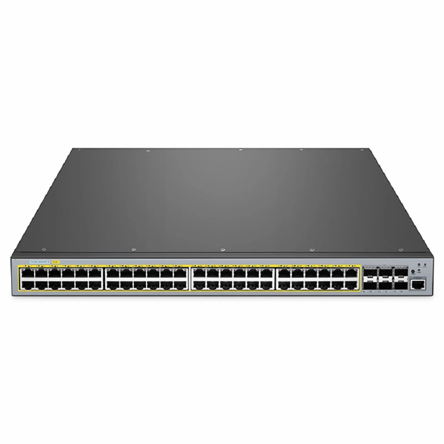 FyberOptix S5500-48T6SP-R, 48-Port Gigabit Ethernet L3 PoE+ Switch, 48 x PoE+ Ports @760W, with 6 x 10Gb SFP+, Support Stacking