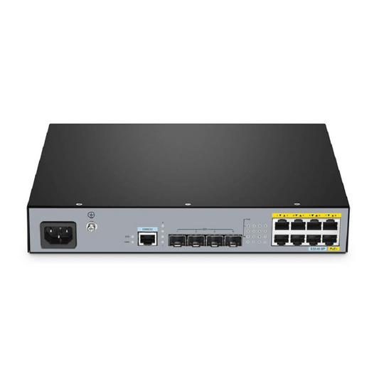 FyberOptix S3240-8P, 8-Port Gigabit Ethernet L2+ PoE+ Switch, 8 x PoE+ Ports@120W, with 4 x 10Gb SFP+ Uplinks, PicOSÃ‚Â®, Fanless