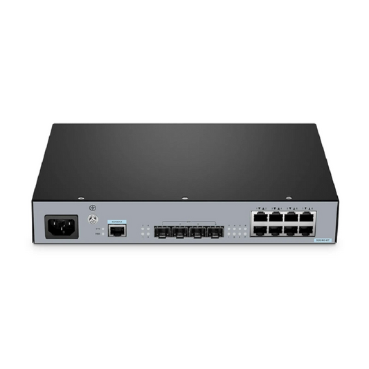 FyberOptix S3240-8T, 8-Port Gigabit Ethernet L2+ Switch, 8 x Gigabit RJ45, with 4 x 10Gb SFP+ Uplinks, Stackable Switch, Fanless