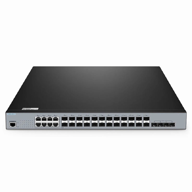FyberOptix S3900-24F4S-R, 24-Port Gigabit Ethernet L2+ Switch, 16 x 1Gb SFP, 8 x 1Gb RJ45/SFP Combo Ports, with 4 x 10Gb SFP+ Uplinks, Stackable Switch