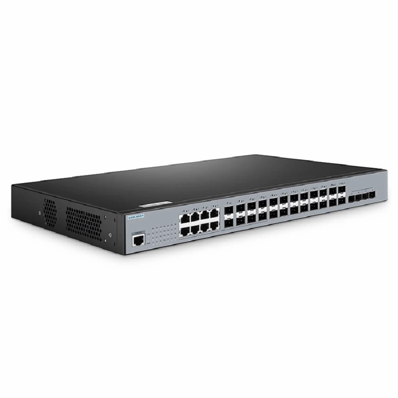 FyberOptix S3900-24F4S-R, 24-Port Gigabit Ethernet L2+ Switch, 16 x 1Gb SFP, 8 x 1Gb RJ45/SFP Combo Ports, with 4 x 10Gb SFP+ Uplinks, Stackable Switch