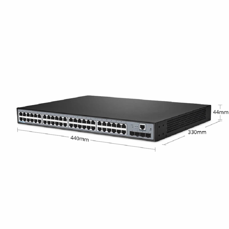FyberOptix S2805S-48T4S, 48-Port Gigabit Ethernet L3 Smart Managed Switch, 48 x Gigabit RJ45, with 4 x 10Gb SFP+ Uplinks, Realtek Chip