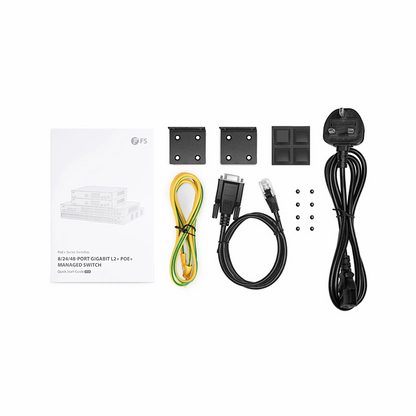 FyberOptix S3400-24T4FP, 24-Port Gigabit Ethernet L2+ PoE+ Switch, 24 x PoE+ Ports @370W, with 4 x 1Gb Combo Uplinks, Support ERPS