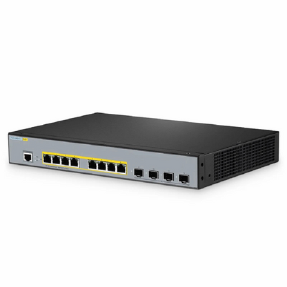 FyberOptix S3200-8MG4S-U, 8-Port Ethernet L2+ Managed PoE+ Switch, 8 x 100M/1000M/2.5G Multi-Gigabit RJ45, with 4 x 10Gb SFP+ Uplinks