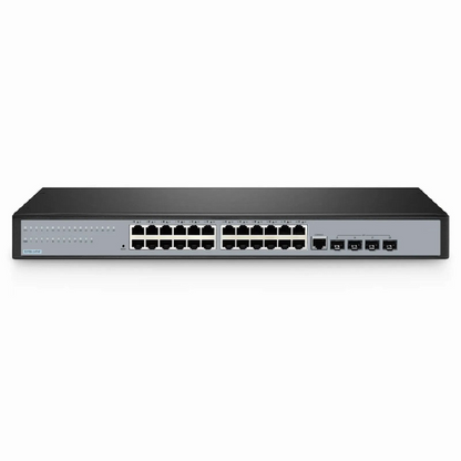 FyberOptix S3700-24T4F, 24-Port Gigabit Ethernet L2+ Switch, 24 x Gigabit RJ45, with 4 x 1Gb SFP Uplinks, Fanless