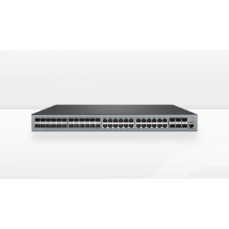 FyberOptix S5500-24TF6S, 48-Port Gigabit Ethernet L3 Switch, 24 x Gigabit RJ45, 24 x 1Gb SFP, with 6 x 10Gb SFP+ Uplinks, Support Stacking