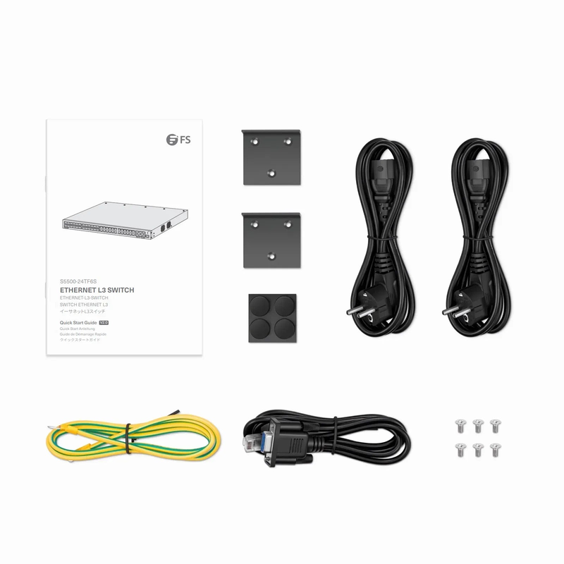 FyberOptix S5500-24TF6S, 48-Port Gigabit Ethernet L3 Switch, 24 x Gigabit RJ45, 24 x 1Gb SFP, with 6 x 10Gb SFP+ Uplinks, Support Stacking