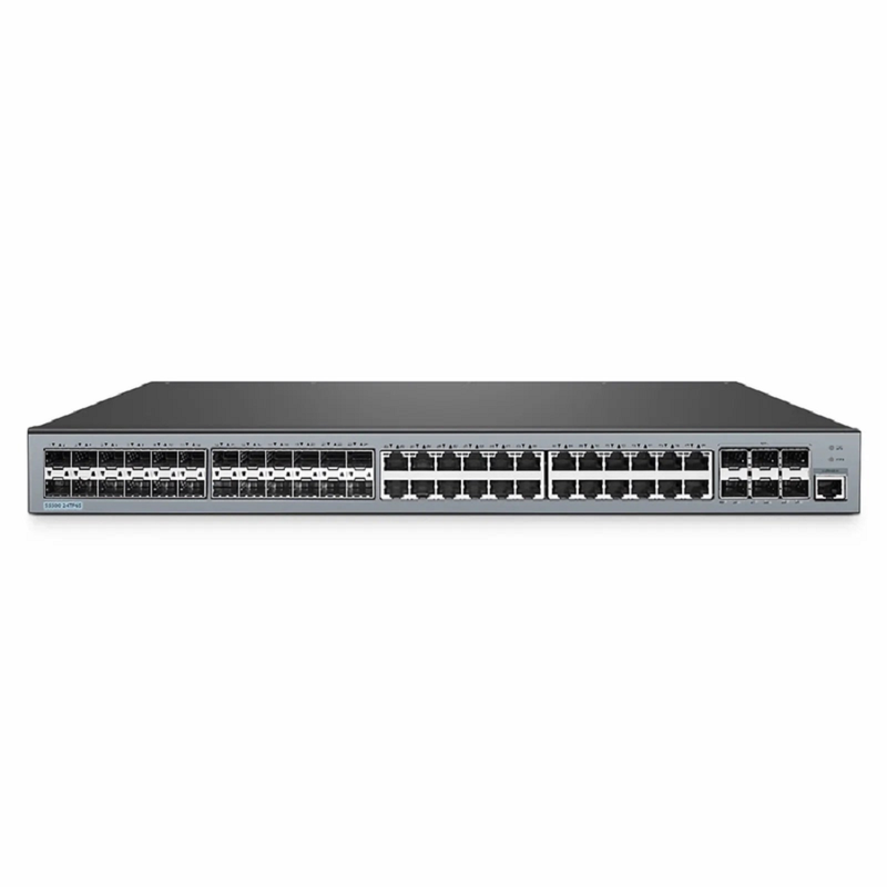 FyberOptix S5500-24TF6S, 48-Port Gigabit Ethernet L3 Switch, 24 x Gigabit RJ45, 24 x 1Gb SFP, with 6 x 10Gb SFP+ Uplinks, Support Stacking