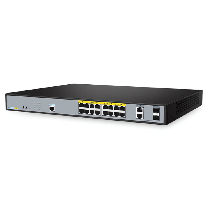 FyberOptix S3250-24TF-U, 24-Port Gigabit Ethernet L2 PoE++ Switch24 x PoE+ Ports @370Wwith 2 x 1Gb Combo Uplinks