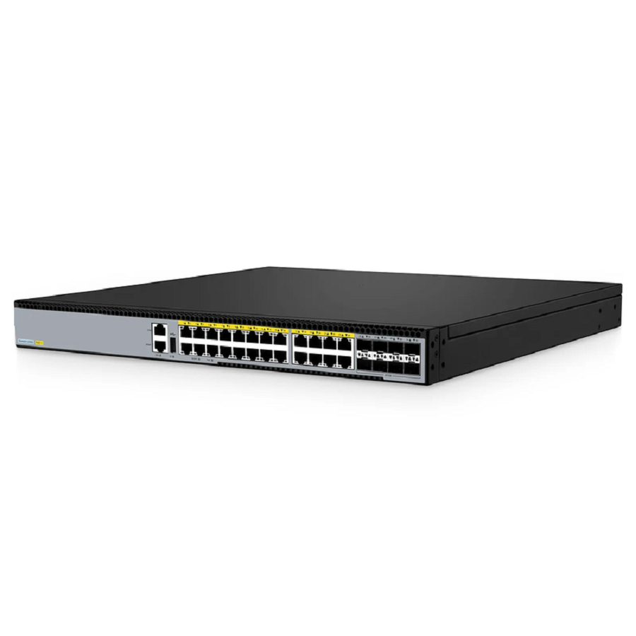 FyberOptix S5440H-24MU, 24-Port Multi-Gigabit Ethernet L3 PoE++ Switch, 16 x 2.5Gb PoE++, 8 x 10Gb PoE++ Ports @1000W, with 8 x 25Gb SFP28 Uplinks, Support EVPN-VXLAN & MLAG