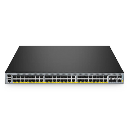 FyberOptix S5440L-48P, 48-Port Gigabit Ethernet L3 PoE+ Switch, 48 x PoE+ Ports @740W, with 6 x 25Gb SFP28 Uplinks, Support VXLAN & MLAG
