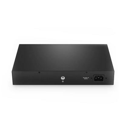 FyberOptix S2500L-24T, 24-Port Gigabit Ethernet L2 Unmanaged Switch, 24 x 10/100/1000M Gigabit RJ45, Fanless, Desktop/Rackmount