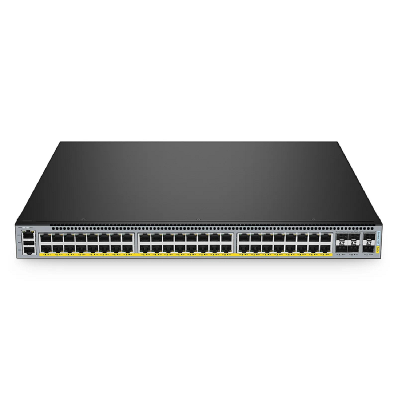 FyberOptix S5440L-48P, 48-Port Gigabit Ethernet L3 PoE+ Switch, 48 x PoE+ Ports @740W, with 6 x 25Gb SFP28 Uplinks, Support VXLAN & MLAG