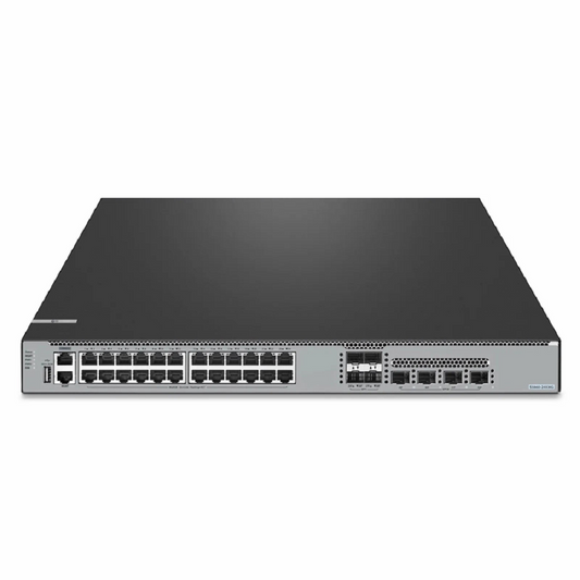 FyberOptix S5860-24XMG, 24-Port Ethernet L3 Switch, 24 x 10GBASE-T/Multi-Gigabit Ports, 4 x 10Gb SFP+, with 4 x 25Gb SFP28 Uplinks, Support Stacking, Broadcom Chip